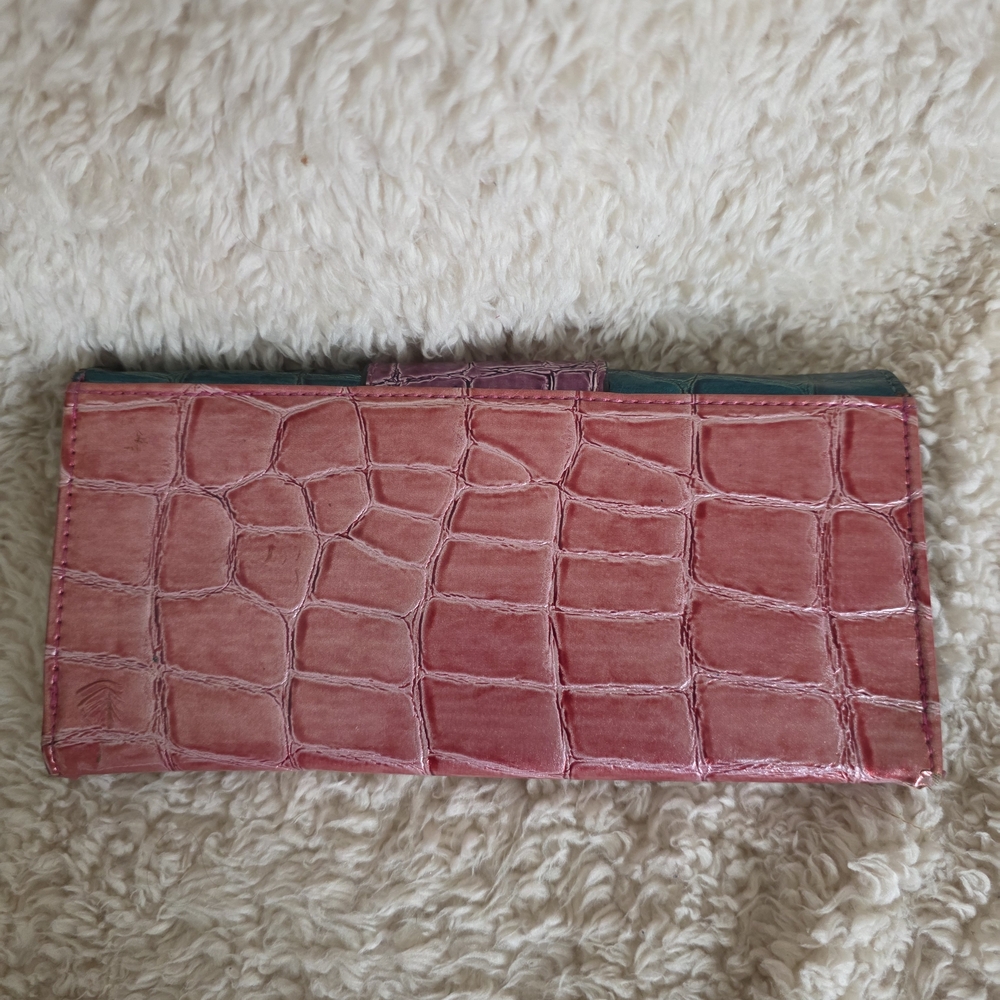 Multicolor Croc-Embossed Clutch - Picture 2 of 3